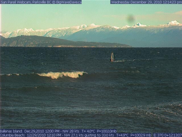 Wind and snowy mountains!
