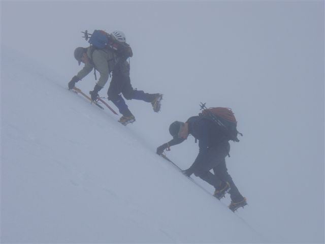 Nasty Ice crust
One fatal last week but I thought these guys were overdoing things a bit, skied down beside this pitch
