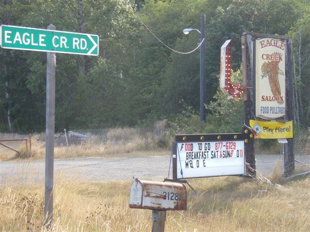 What great launch also boasts a saloon steps away?
Eagle Creek, Hood Canal
