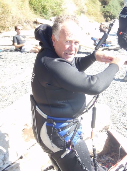 Kook Street fixtures: the stairs, the reef and kelp, Johnny with a smile
He was a friendly local windsurfer when I arrived on my first day at Kook 12 years ago, a coaching kiter buddy on my first kiting day at IV....happy, smiling, cheering us all on.  Go big Johnny, go big!! 
