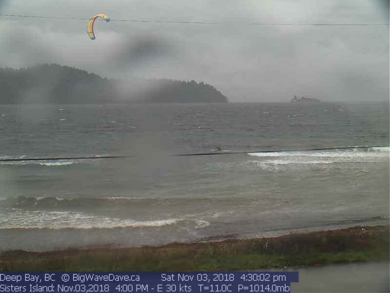 Martin is the first kite on the Deep Bay cam
