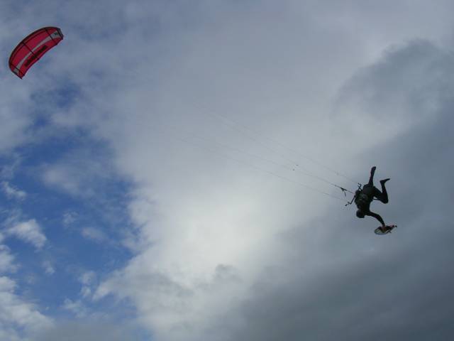 Grant kicking the sky
