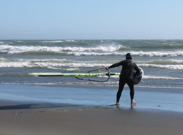 Bracing himself (Tsawwassen takes to the water at the Cape)
