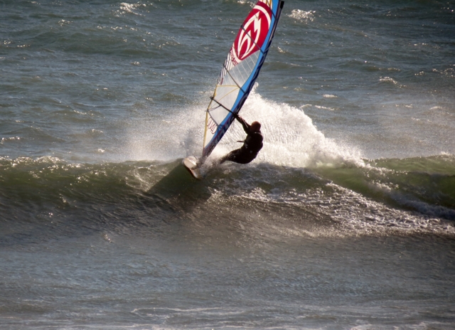 Wall of spray (Luke at the Cape)
