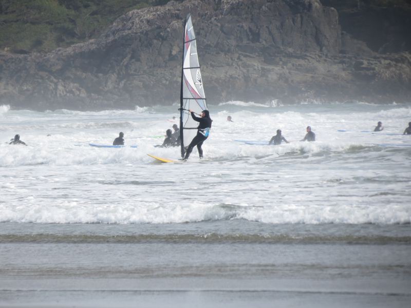 Making friends with the surfers - not as close as it looks - telephoto compression (DavidM)
