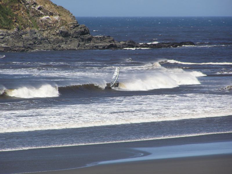 Dana Miller getting an afternoon set in at Cape Sebastian
