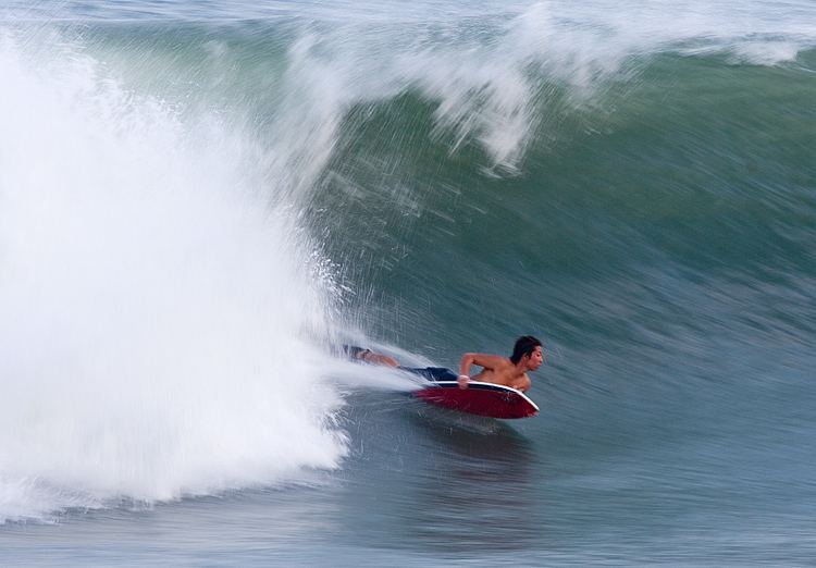 Bodyboard slow shutter
We had two typhoons pass east of Japan which created a pretty large swell in Miyazaki. Some sets of waves were just too big. Up to triple overhead.

We are just heading into windsurfing/Kiteboarding season here so I expect to be able to post some soon. Down here it is 99% windsurfing with only a few kiteboarders, though so it will be a little one-sided.
