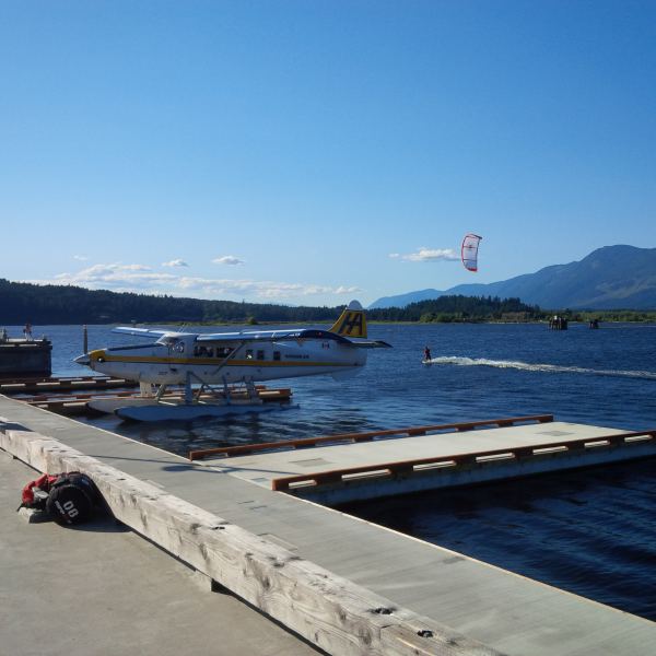 HQ-Centennial Wharf-float plane access
Harbour Air ready for take off, passengers (investors from China scoping out PA) enjoying the kiteshow
