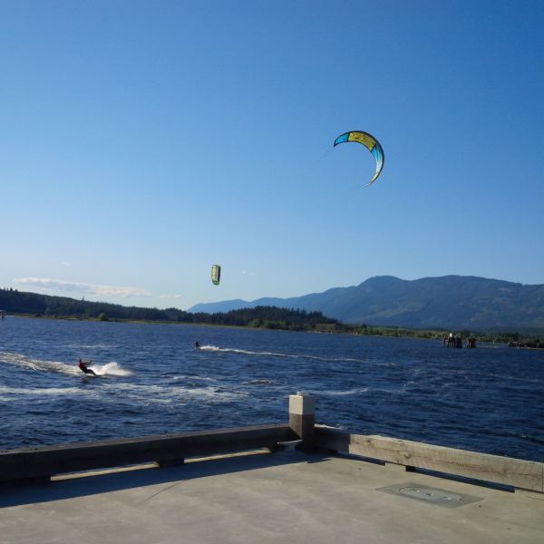 HQ-Centennial Wharf, Beaufort Mountains to the north
