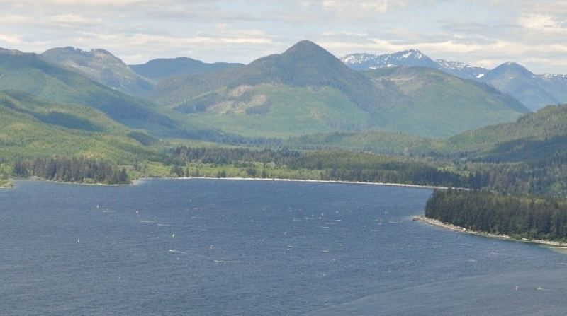 Nitinat lake bird view
