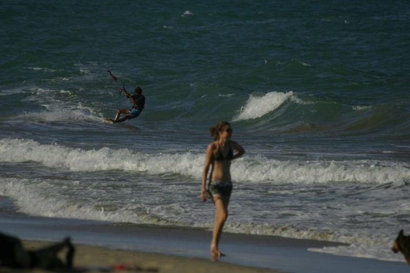 strolling the beach in Cabarete
