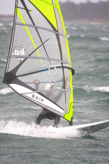 Wind surfing at Willow beach on the 24th Dec
