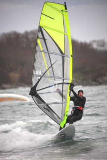 Wind surfing at Willow beach on the 24th Dec
