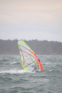 Wind surfing at Willow beach on the 24th Dec
