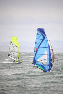 Wind surfing at Willow beach on the 24th Dec
