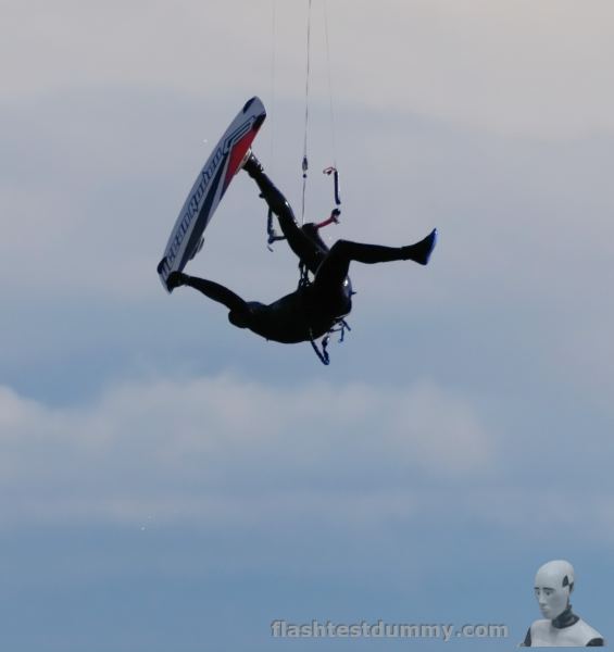 Maybe he was planning to swap boards with the next "jumper".
1 of 3 shots of that jump.  The other is online now.
