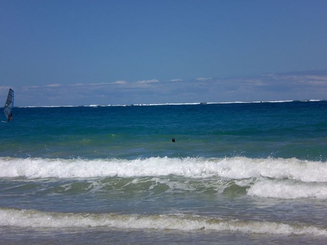 Looking out from Vela towards the reef.